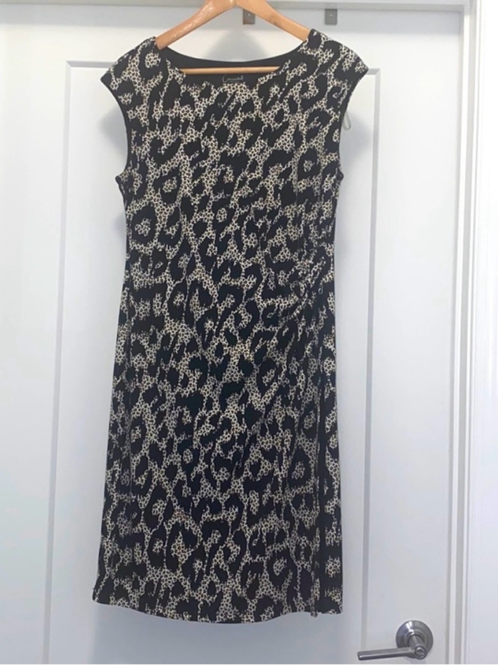 ❤️ CONNECTED APPAREL Animal Print Dress - Black, White, and Tan - Size 8P